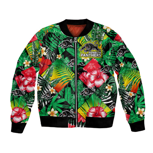 custom-personalised-panthers-rugby-bomber-jacket-fashion-tropical-jungle-flowers