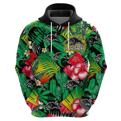custom-personalised-panthers-rugby-hoodie-fashion-tropical-jungle-flowers