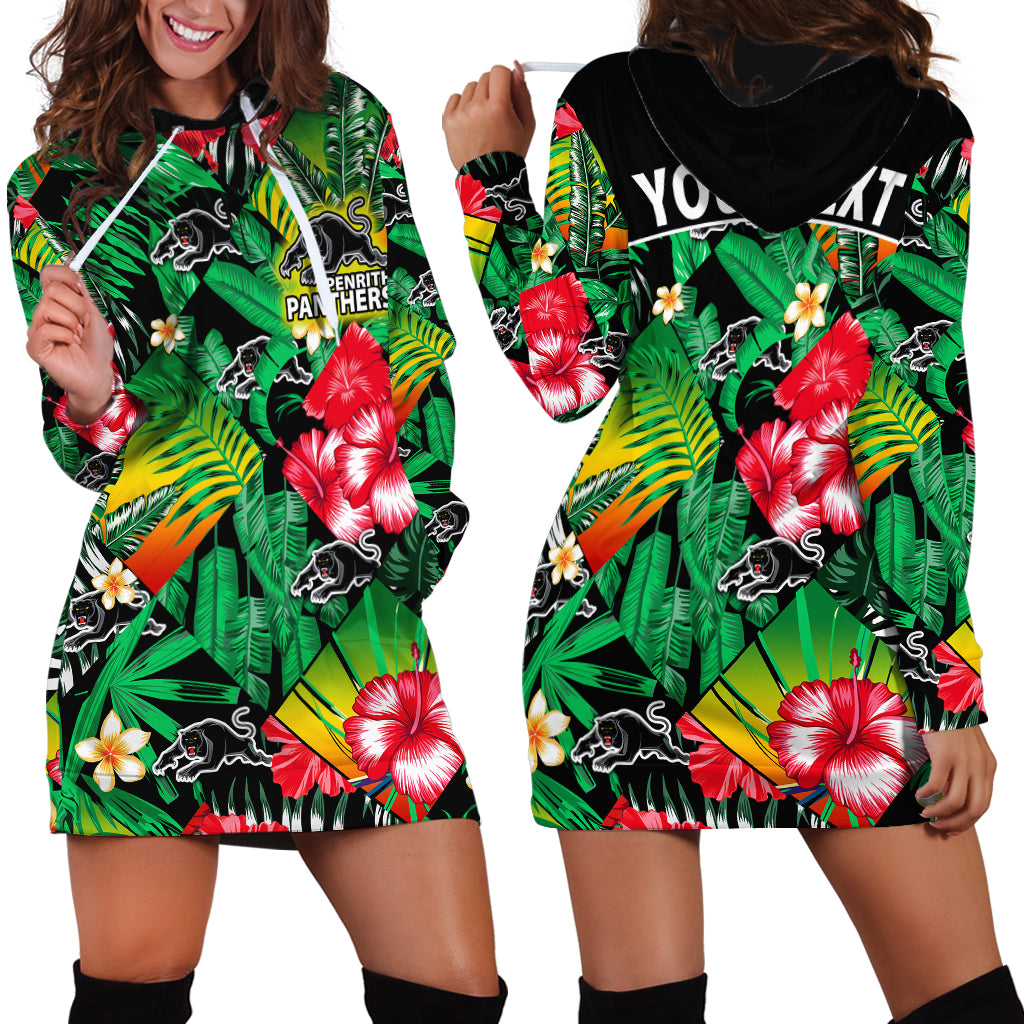 custom-personalised-panthers-rugby-hoodie-dress-fashion-tropical-jungle-flowers