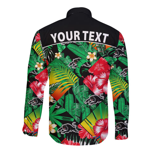 custom-personalised-panthers-rugby-long-sleeve-button-shirt-fashion-tropical-jungle-flowers