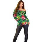 custom-personalised-panthers-rugby-off-shoulder-sweater-fashion-tropical-jungle-flowers