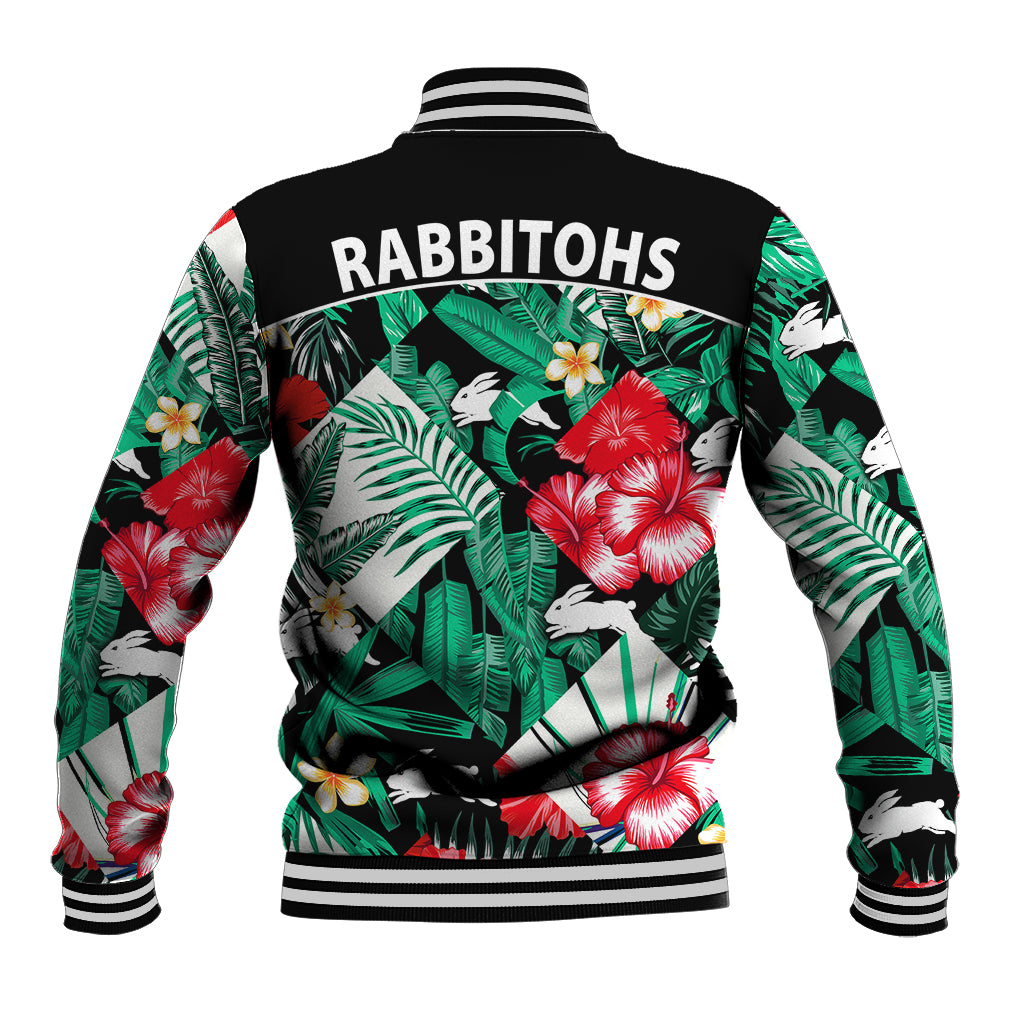rabbitohs-rugby-baseball-jacket-fashion-tropical-jungle-flowers