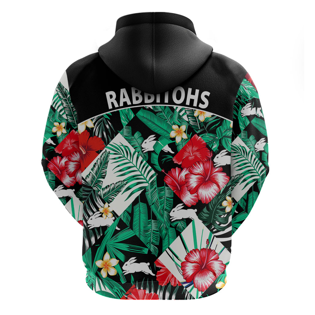rabbitohs-rugby-hoodie-fashion-tropical-jungle-flowers