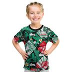 rabbitohs-rugby-kid-t-shirt-fashion-tropical-jungle-flowers
