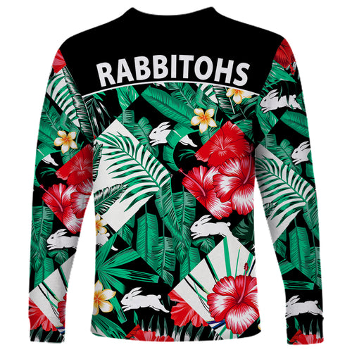 rabbitohs-rugby-long-sleeve-shirt-fashion-tropical-jungle-flowers