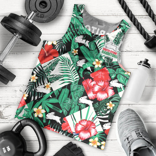 rabbitohs-rugby-men-tank-top-fashion-tropical-jungle-flowers
