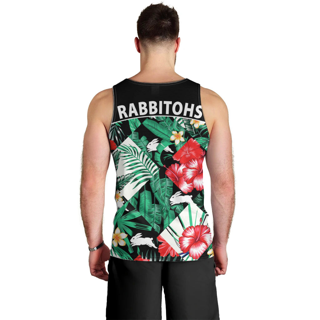 rabbitohs-rugby-men-tank-top-fashion-tropical-jungle-flowers