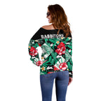 rabbitohs-rugby-off-shoulder-sweater-fashion-tropical-jungle-flowers