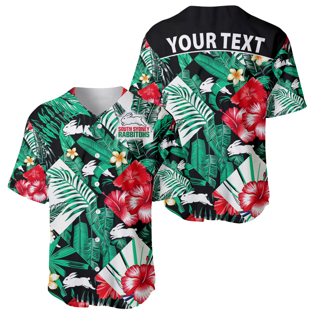 custom-personalised-rabbitohs-rugby-baseball-jersey-fashion-tropical-jungle-flowers