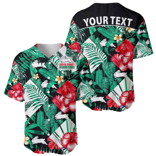 custom-personalised-rabbitohs-rugby-baseball-jersey-fashion-tropical-jungle-flowers