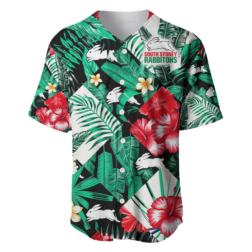 custom-personalised-rabbitohs-rugby-baseball-jersey-fashion-tropical-jungle-flowers