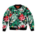 custom-personalised-rabbitohs-rugby-bomber-jacket-fashion-tropical-jungle-flowers