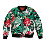 custom-personalised-rabbitohs-rugby-bomber-jacket-fashion-tropical-jungle-flowers