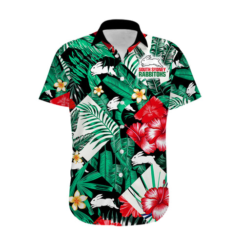 custom-personalised-rabbitohs-rugby-hawaiian-shirt-fashion-tropical-jungle-flowers