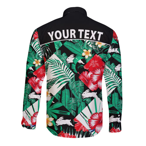 custom-personalised-rabbitohs-rugby-long-sleeve-button-shirt-fashion-tropical-jungle-flowers