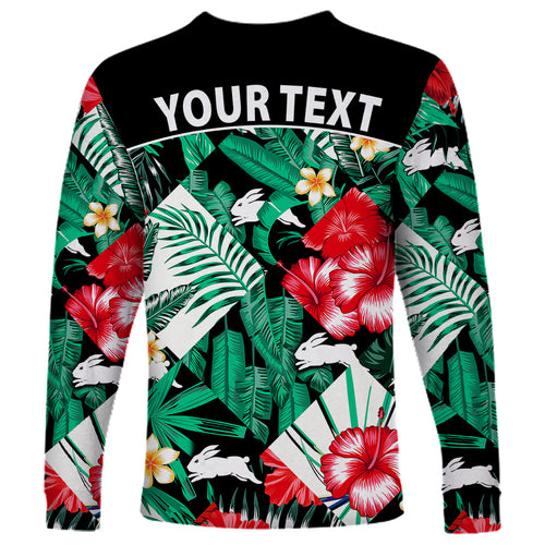 custom-personalised-rabbitohs-rugby-long-sleeve-shirt-fashion-tropical-jungle-flowers