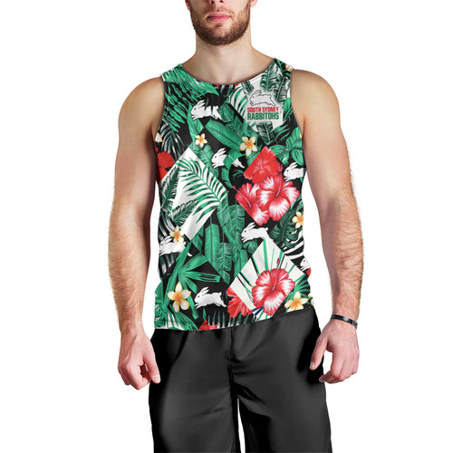 custom-personalised-rabbitohs-rugby-men-tank-top-fashion-tropical-jungle-flowers