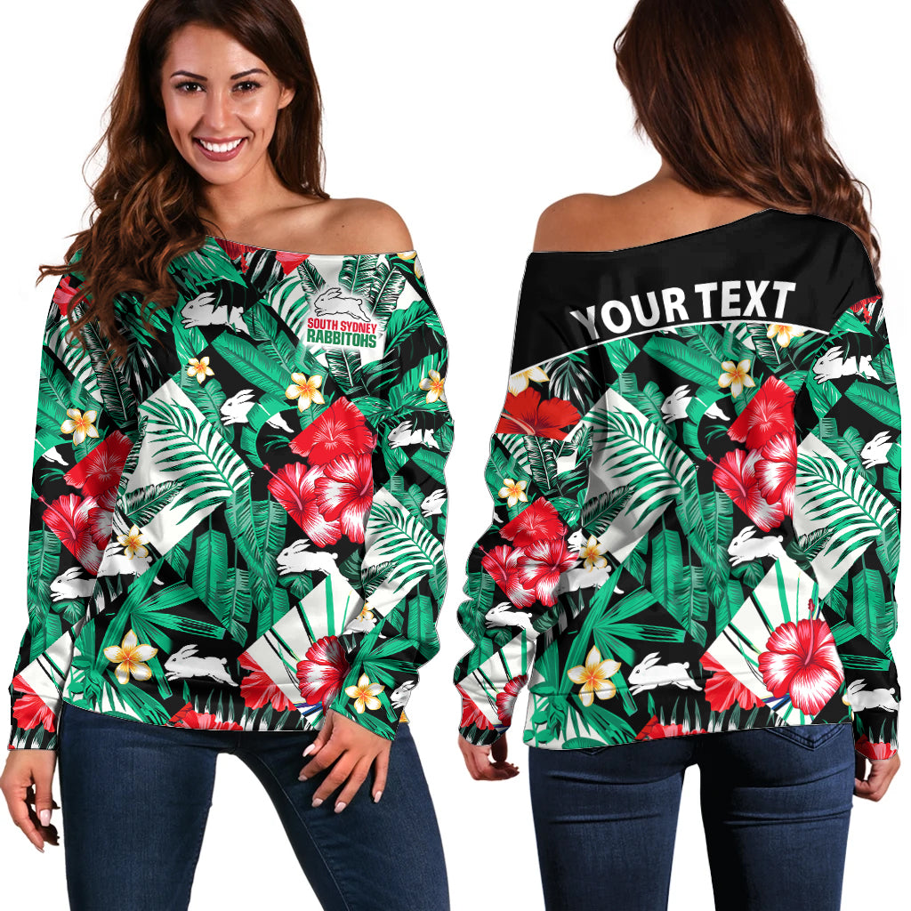 custom-personalised-rabbitohs-rugby-off-shoulder-sweater-fashion-tropical-jungle-flowers