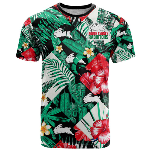 custom-personalised-rabbitohs-rugby-t-shirt-fashion-tropical-jungle-flowers
