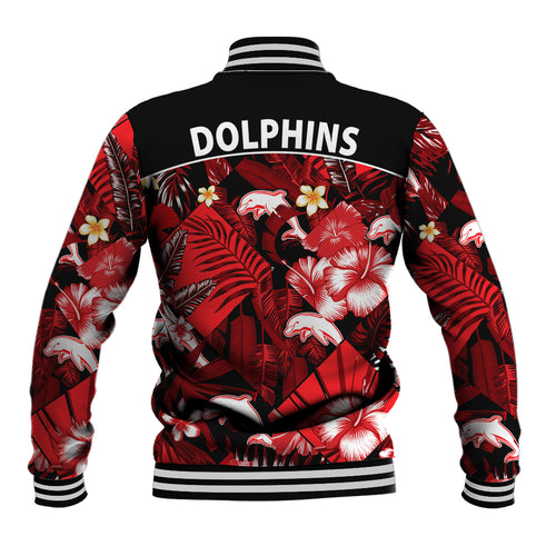 dolphins-rugby-baseball-jacket-fashion-tropical-jungle-flowers