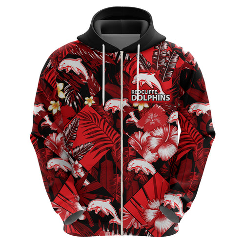dolphins-rugby-hoodie-fashion-tropical-jungle-flowers