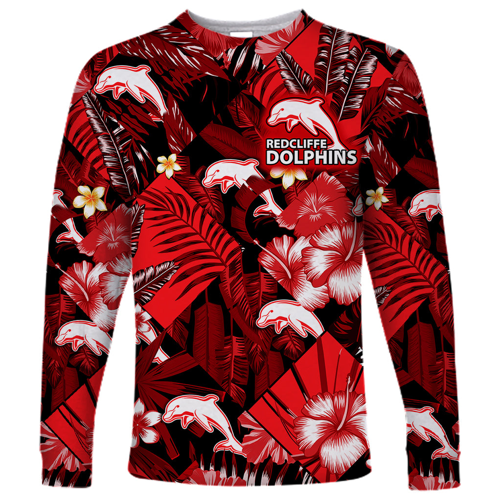 dolphins-rugby-long-sleeve-shirt-fashion-tropical-jungle-flowers