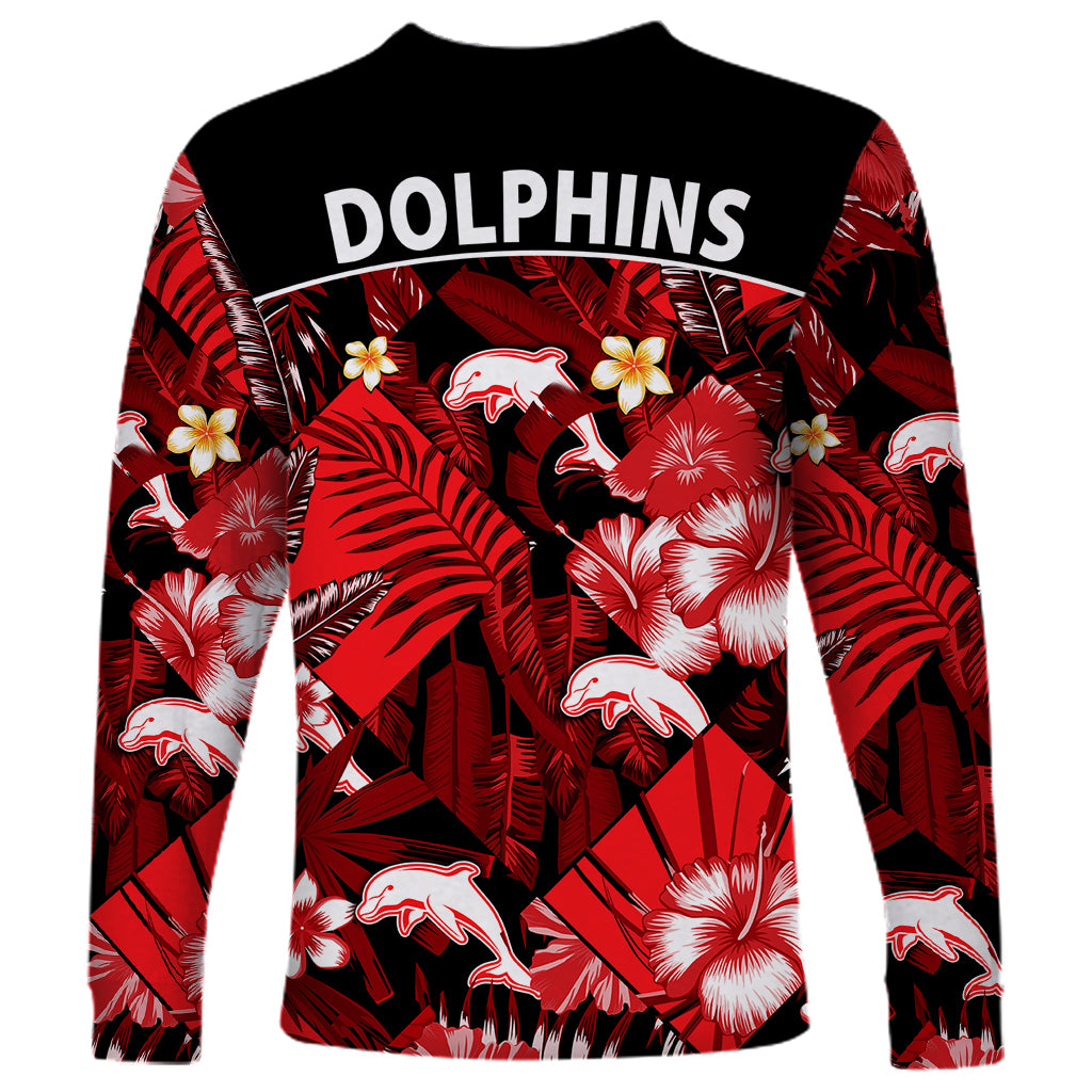dolphins-rugby-long-sleeve-shirt-fashion-tropical-jungle-flowers