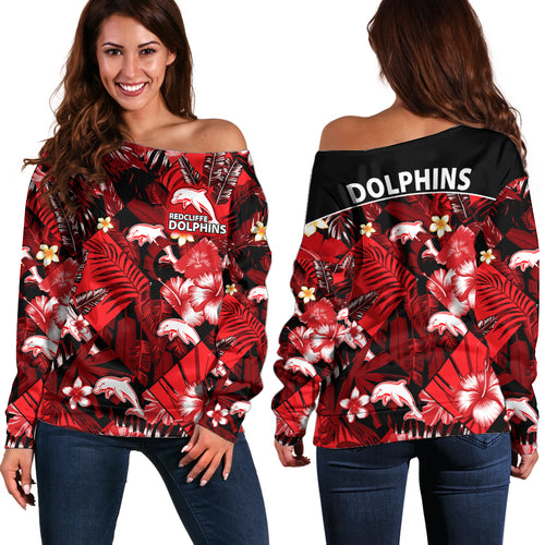 dolphins-rugby-off-shoulder-sweater-fashion-tropical-jungle-flowers