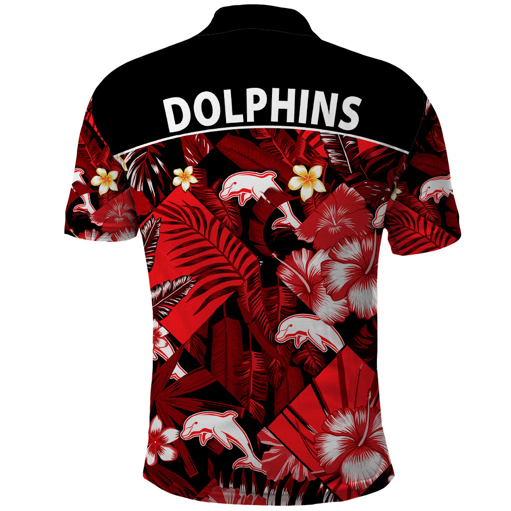 dolphins-rugby-polo-shirt-fashion-tropical-jungle-flowers
