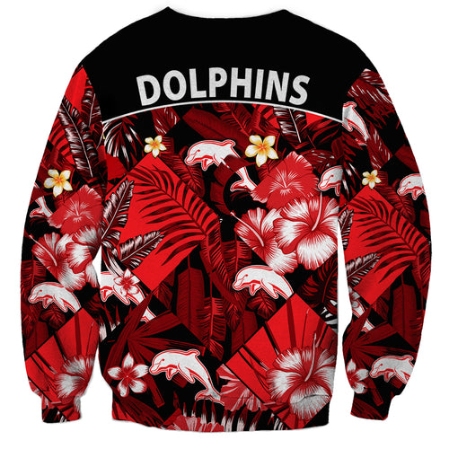 dolphins-rugby-sweatshirt-fashion-tropical-jungle-flowers