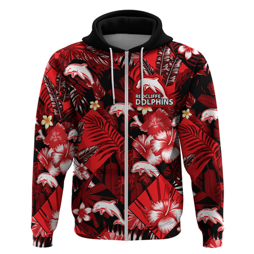 custom-personalised-dolphins-rugby-hoodie-fashion-tropical-jungle-flowers