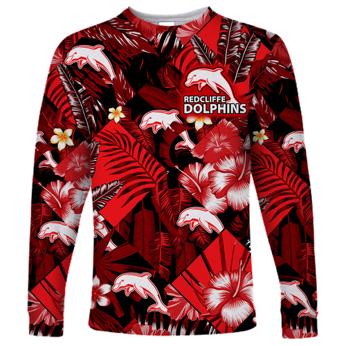custom-personalised-dolphins-rugby-long-sleeve-shirt-fashion-tropical-jungle-flowers