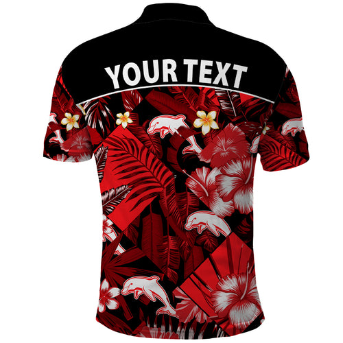 custom-personalised-dolphins-rugby-polo-shirt-fashion-tropical-jungle-flowers