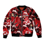 custom-personalised-dolphins-rugby-sleeve-zip-bomber-jacket-fashion-tropical-jungle-flowers