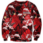 custom-personalised-dolphins-rugby-sweatshirt-fashion-tropical-jungle-flowers