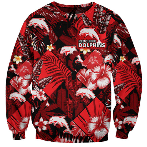 custom-personalised-dolphins-rugby-sweatshirt-fashion-tropical-jungle-flowers