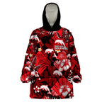 custom-personalised-dolphins-rugby-wearable-blanket-hoodie-fashion-tropical-jungle-flowers