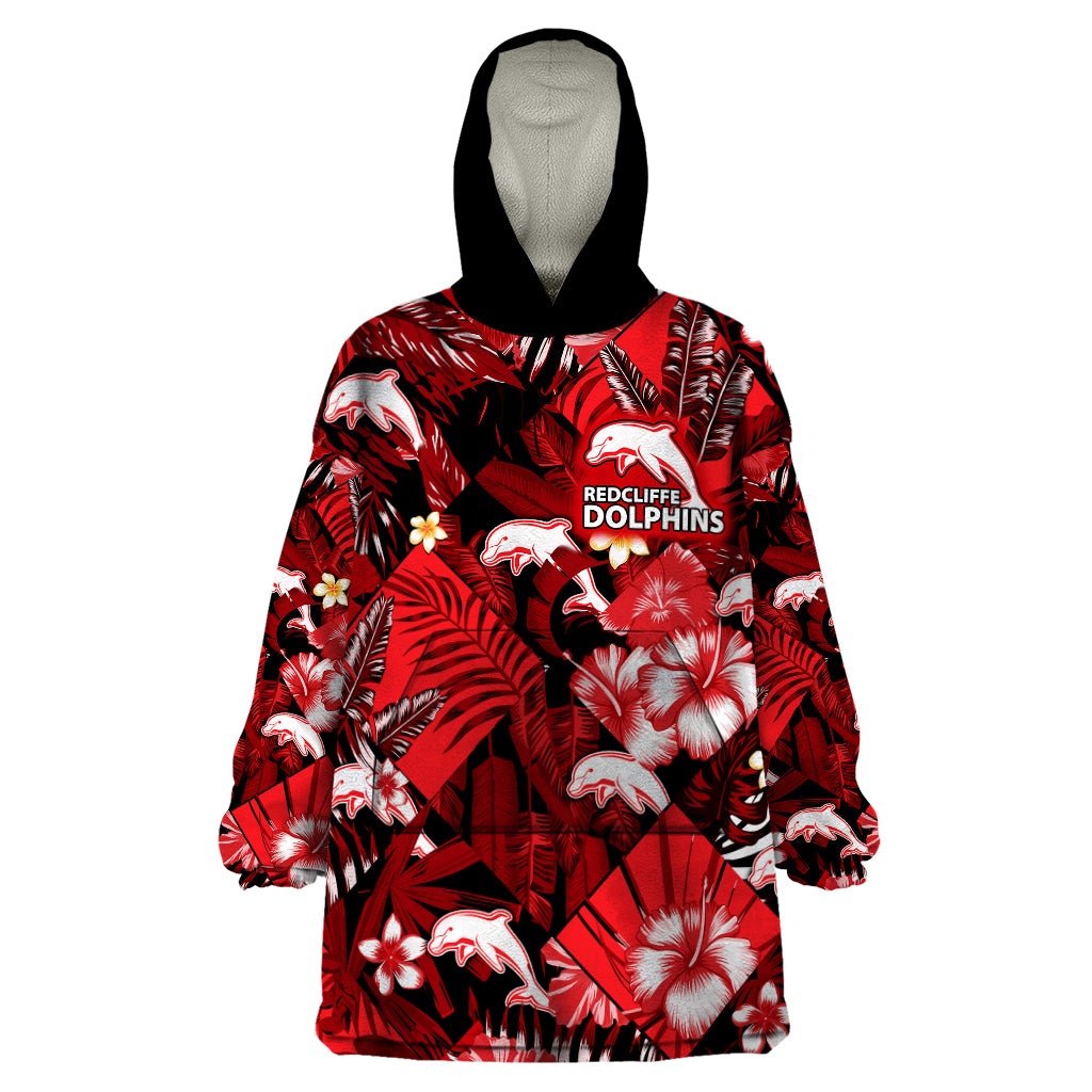 custom-personalised-dolphins-rugby-wearable-blanket-hoodie-fashion-tropical-jungle-flowers