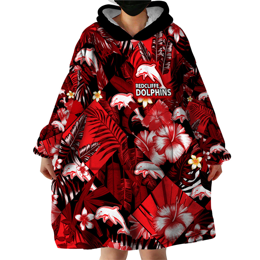 custom-personalised-dolphins-rugby-wearable-blanket-hoodie-fashion-tropical-jungle-flowers