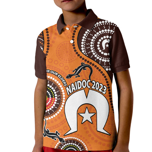 2023-naidoc-week-kid-polo-shirt-lizard-aboriginal