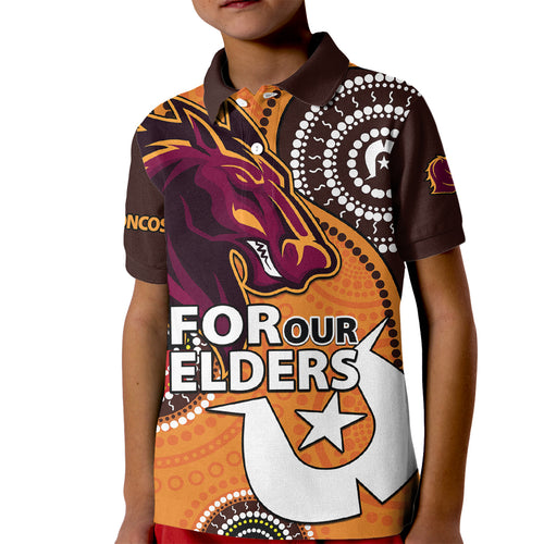 2023-brisbane-broncos-nrl-kid-polo-shirt-aboriginal-naidoc-for-our-elders