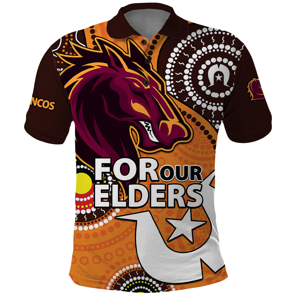 custom-text-and-number-2023-brisbane-broncos-nrl-polo-shirt-aboriginal-naidoc-for-our-elders