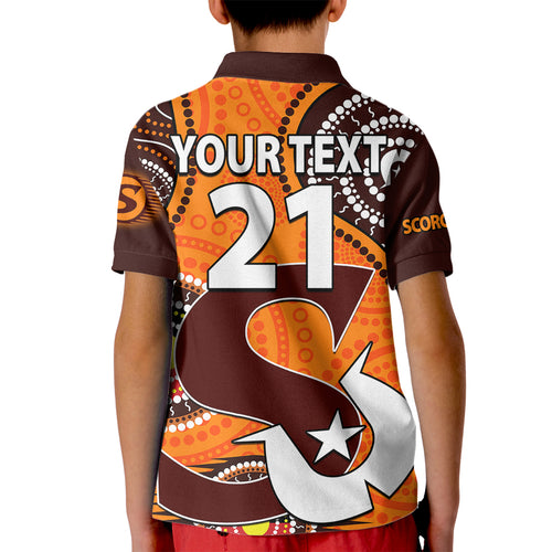 custom-text-and-number-2023-scorchers-bbl-kid-polo-shirt-aboriginal-naidoc-for-our-elders