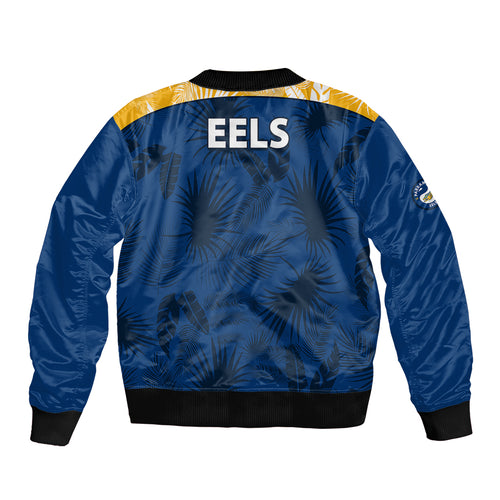 parramatta-eels-rugby-bomber-jacket-simple-hawaiian-palms-leaf