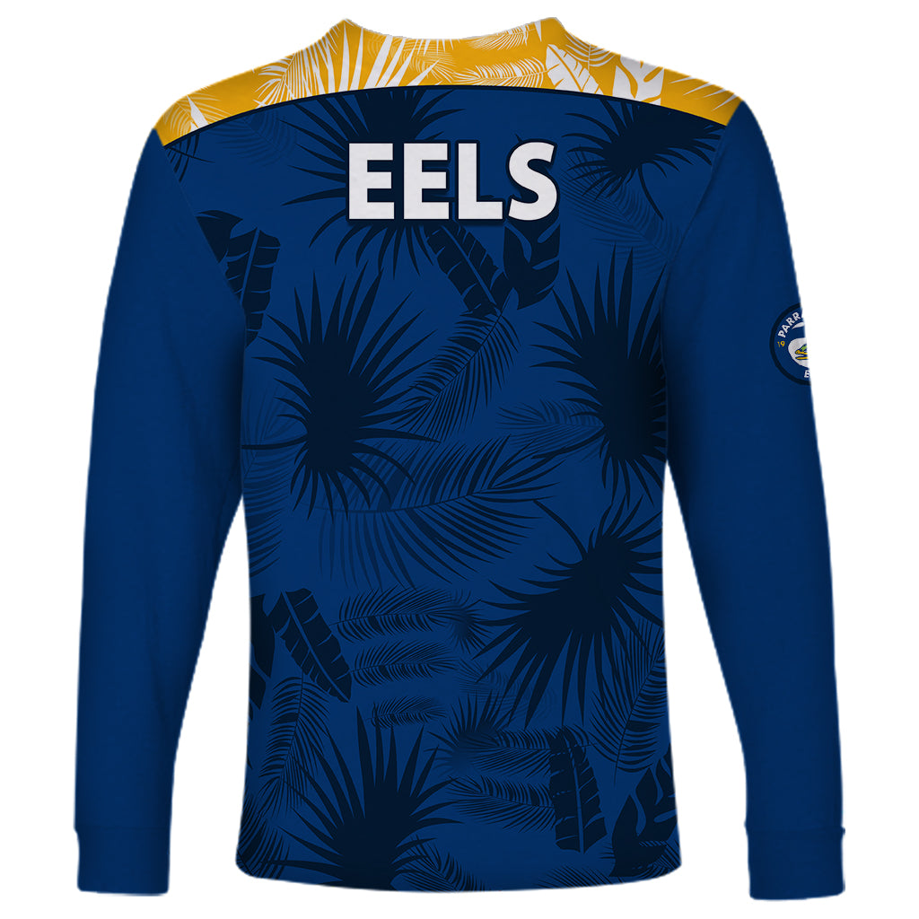 parramatta-eels-rugby-long-sleeve-shirt-simple-hawaiian-palms-leaf