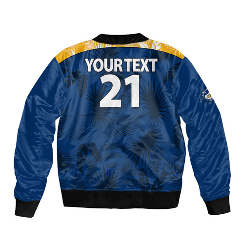 custom-text-and-number-parramatta-eels-rugby-bomber-jacket-simple-hawaiian-palms-leaf