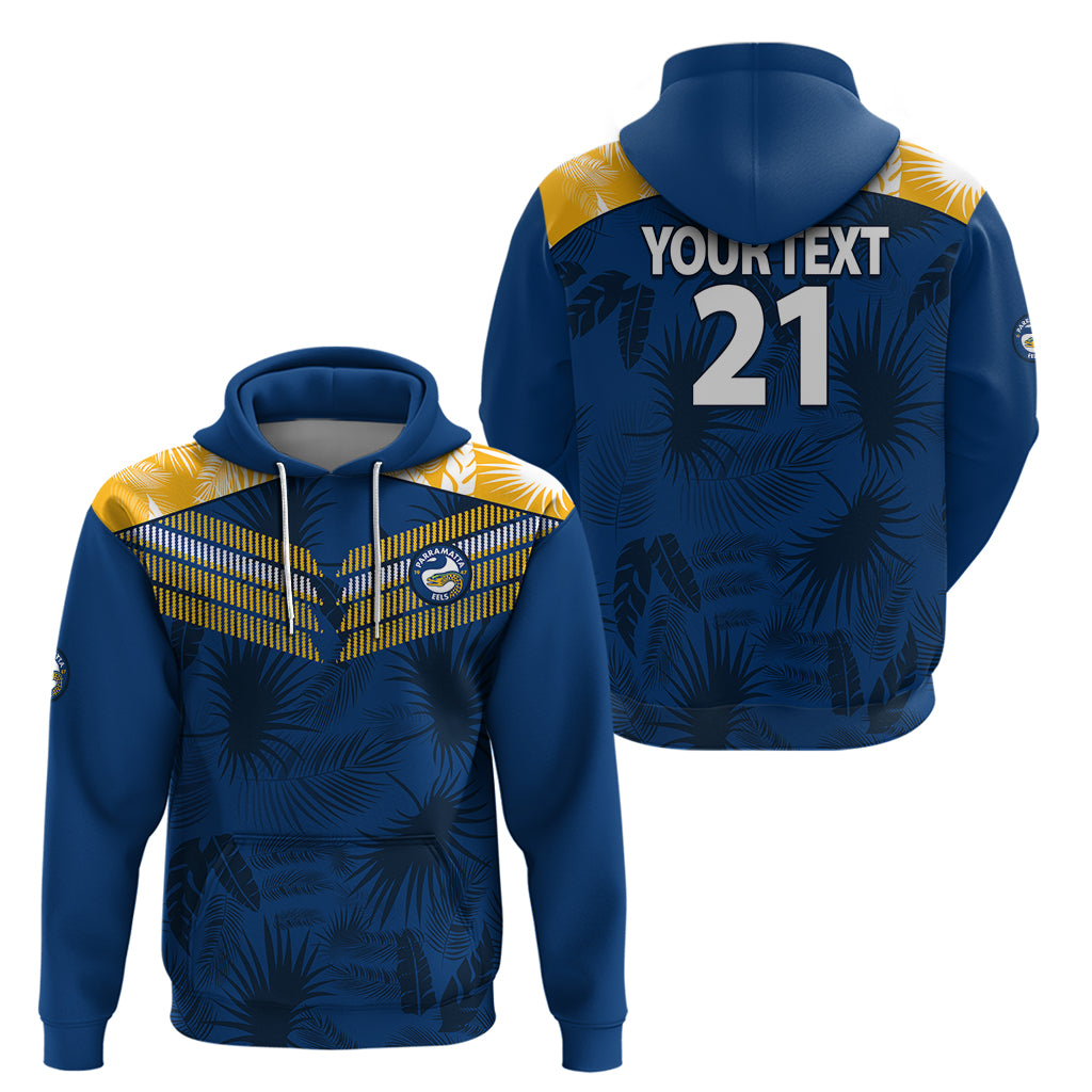custom-text-and-number-parramatta-eels-rugby-hoodie-simple-hawaiian-palms-leaf
