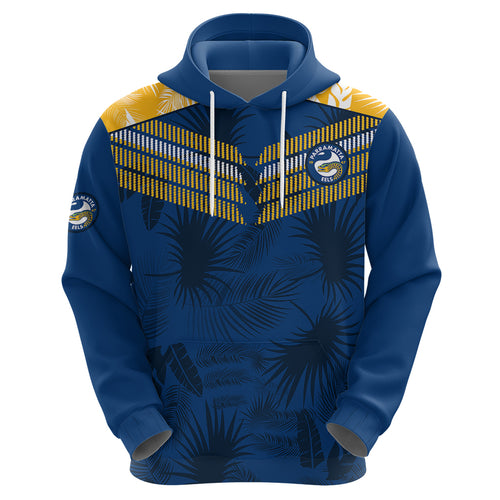 custom-text-and-number-parramatta-eels-rugby-hoodie-simple-hawaiian-palms-leaf
