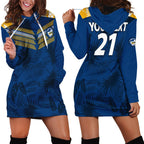 custom-text-and-number-parramatta-eels-rugby-hoodie-dress-simple-hawaiian-palms-leaf