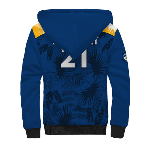 custom-text-and-number-parramatta-eels-rugby-sherpa-hoodie-simple-hawaiian-palms-leaf
